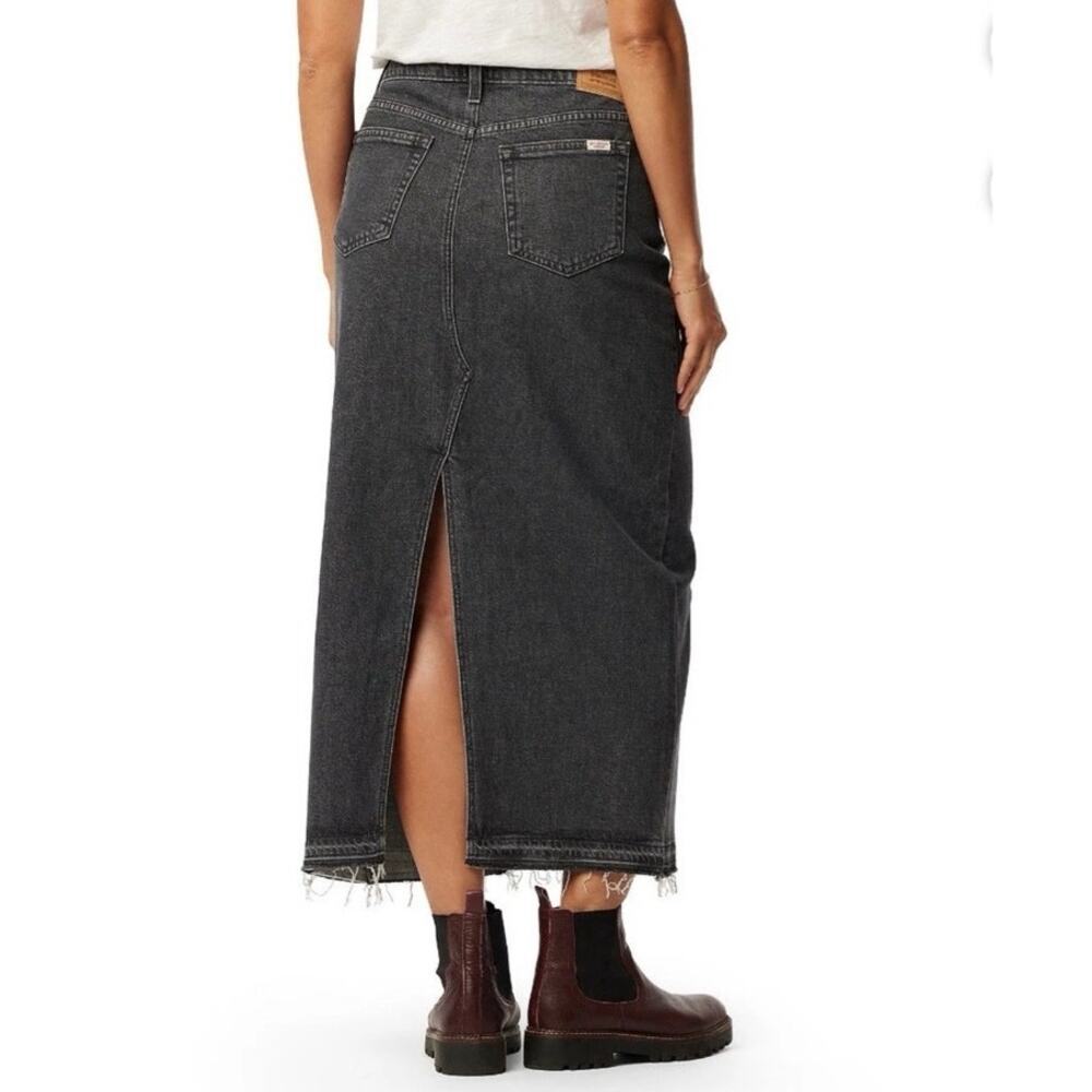 Levi's strauss signature Womens dark gray denim maxi skirt size 2 - Picture 2 of 9